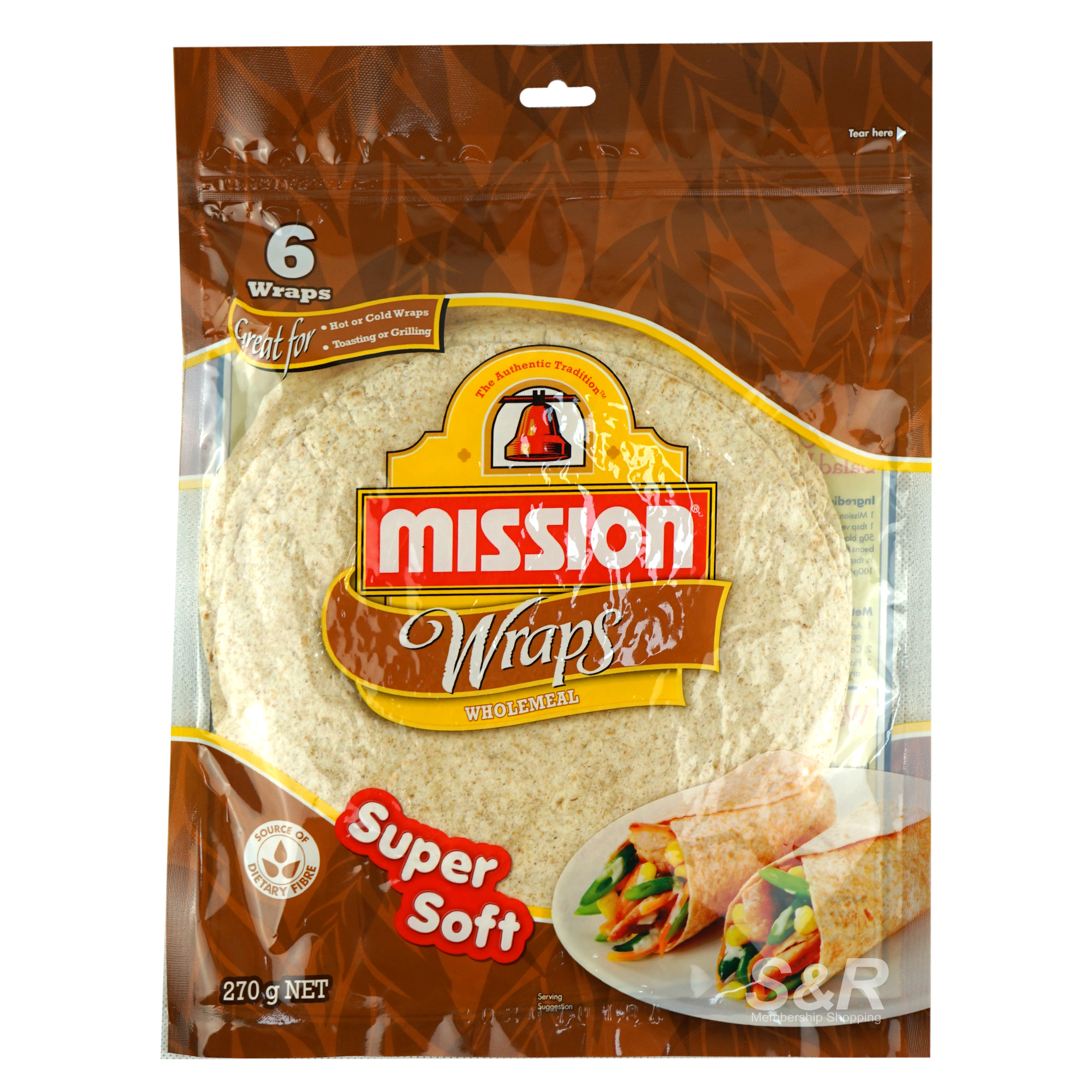 Mission Wraps Wholemeal 6pcs Mission Wraps Wholemeal 6pcs